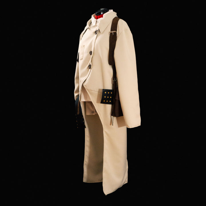 TF2 Medic Lab Coat in cotton fabric for cosplay featuring 3 buttons and one pouch as seen in Meet the Real Medic