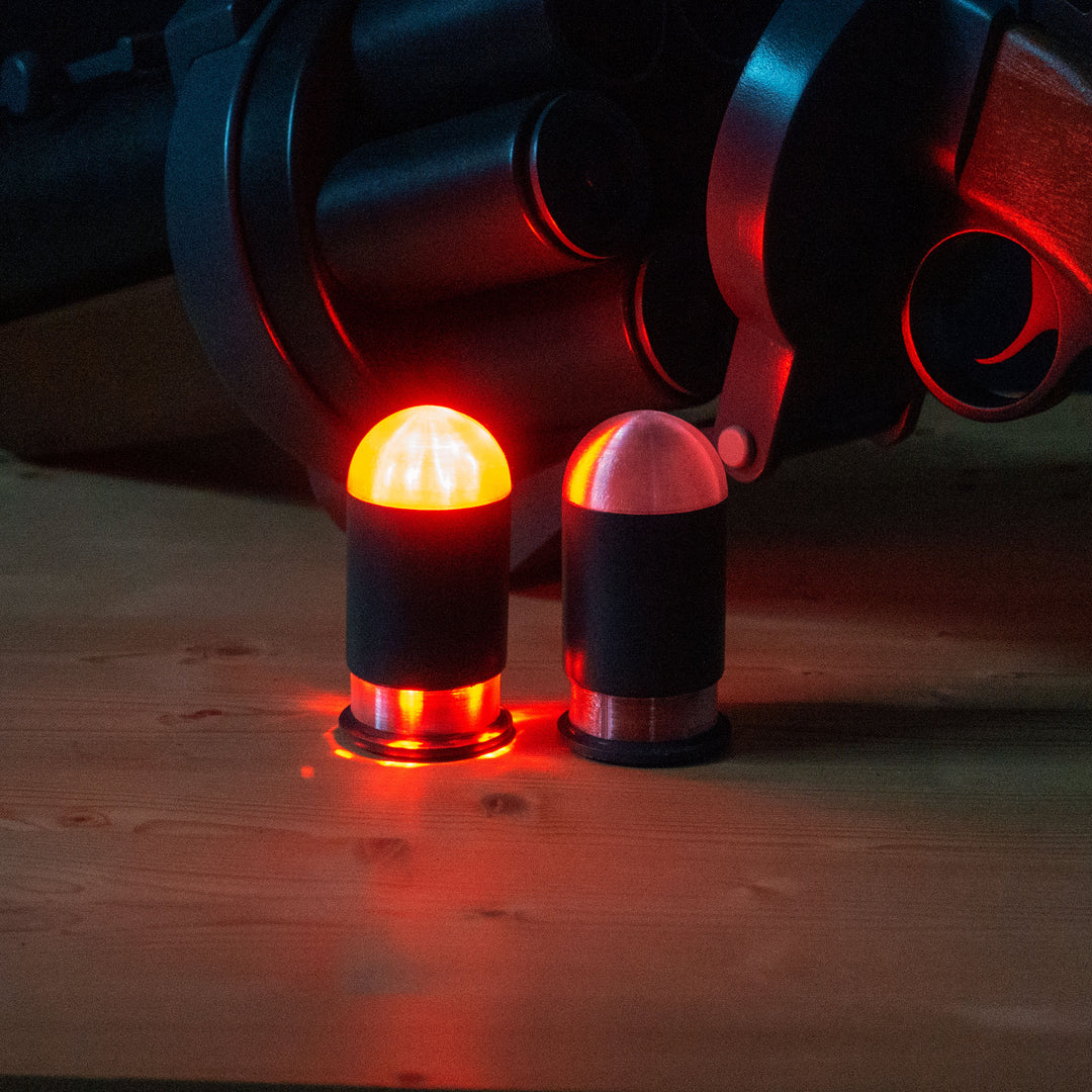 A TF2 Demoman Pipe Launcher prop with moving parts for cosplay or collection! Has the fake glowing projectiles available!  