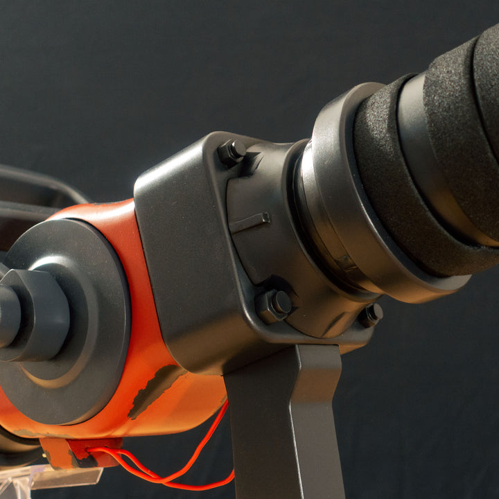 A TF2 Medic Medigun cosplay prop with 2 light modes for its glowing barrel! Has a powerful glow and can be either activated with the handle or without worry with I/O switches!