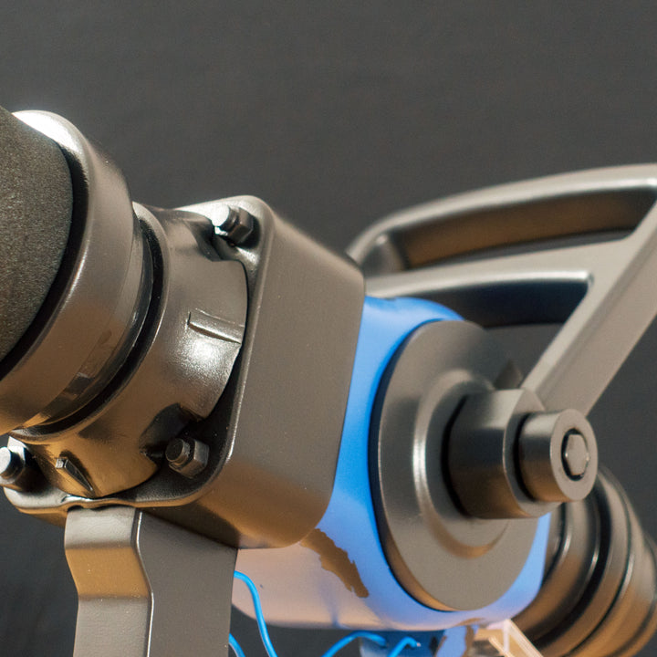 A TF2 Medic Medigun cosplay prop with 2 light modes for its glowing barrel! Has a powerful glow and can be either activated with the handle or without worry with I/O switches!