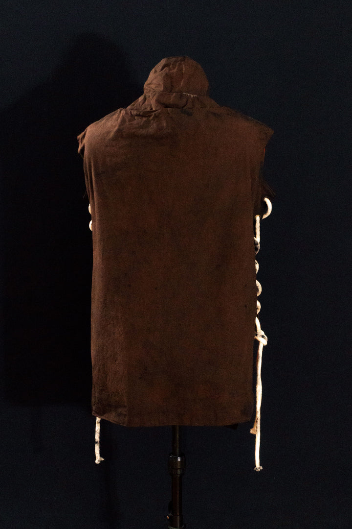 Caleb Widogast' Level 1 Undercoat from Critical Role Campaign 2! Made with demi-natte cotton canvas that has a separate neck piece. Comes either clean or weathered, good for cosplay or LARP!