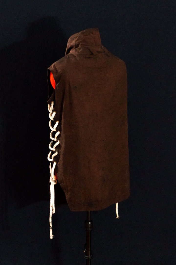 Caleb Widogast' Level 1 Undercoat from Critical Role Campaign 2! Made with demi-natte cotton canvas that has a separate neck piece. Comes either clean or weathered, good for cosplay or LARP!