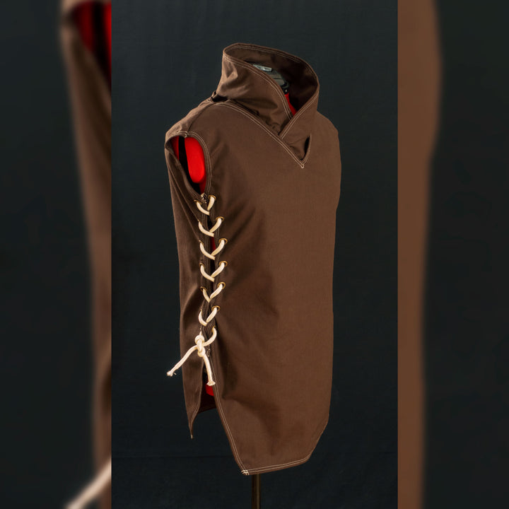 Caleb Widogast' Level 1 Undercoat from Critical Role Campaign 2! Made with demi-natte cotton canvas that has a separate neck piece. Comes either clean or weathered, good for cosplay or LARP!