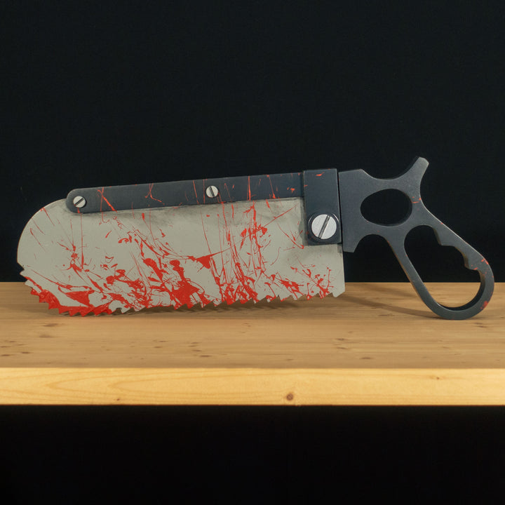 A TF2 Medic Bone Saw cosplay prop! Comes in Festive and bloodied version!