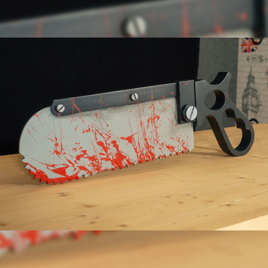A TF2 Medic Bone Saw cosplay prop! Comes in Festive and bloodied version!