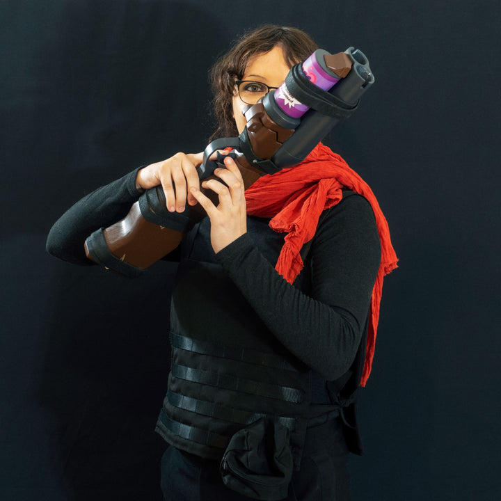 A TF2 Scout Soda Popper with moving parts, fake cartridges that slot in and wooden element! 