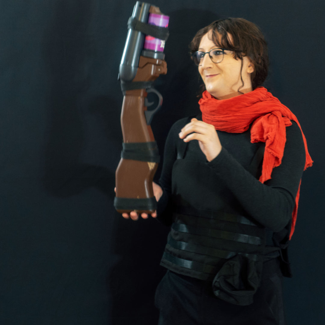 A TF2 Scout Soda Popper with moving parts, fake cartridges that slot in and wooden element! 