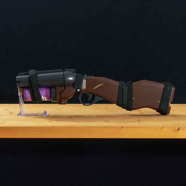 A TF2 Scout Soda Popper with moving parts, fake cartridges that slot in and wooden element! 
