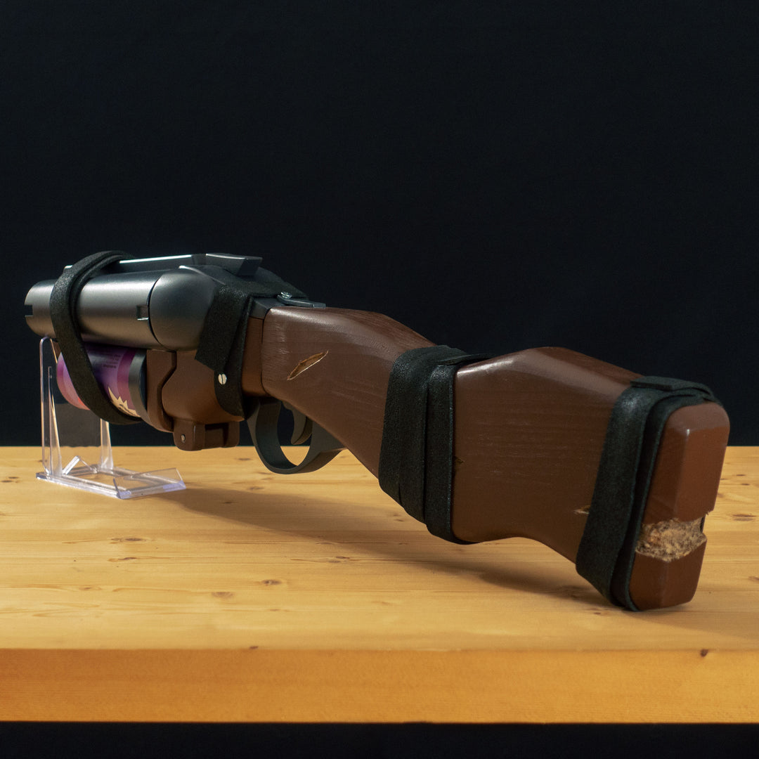 A TF2 Scout Soda Popper with moving parts, fake cartridges that slot in and wooden element! 