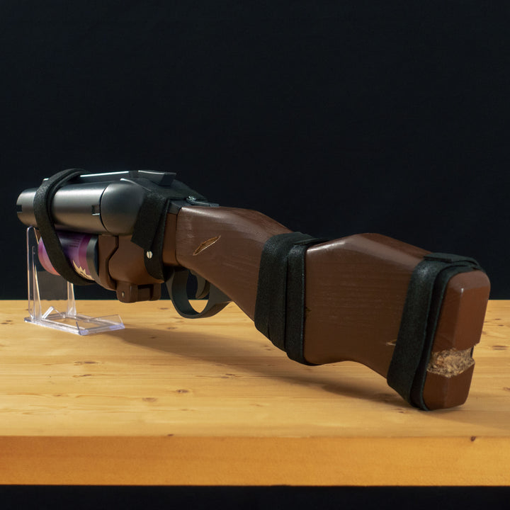 A TF2 Scout Soda Popper with moving parts, fake cartridges that slot in and wooden element! 