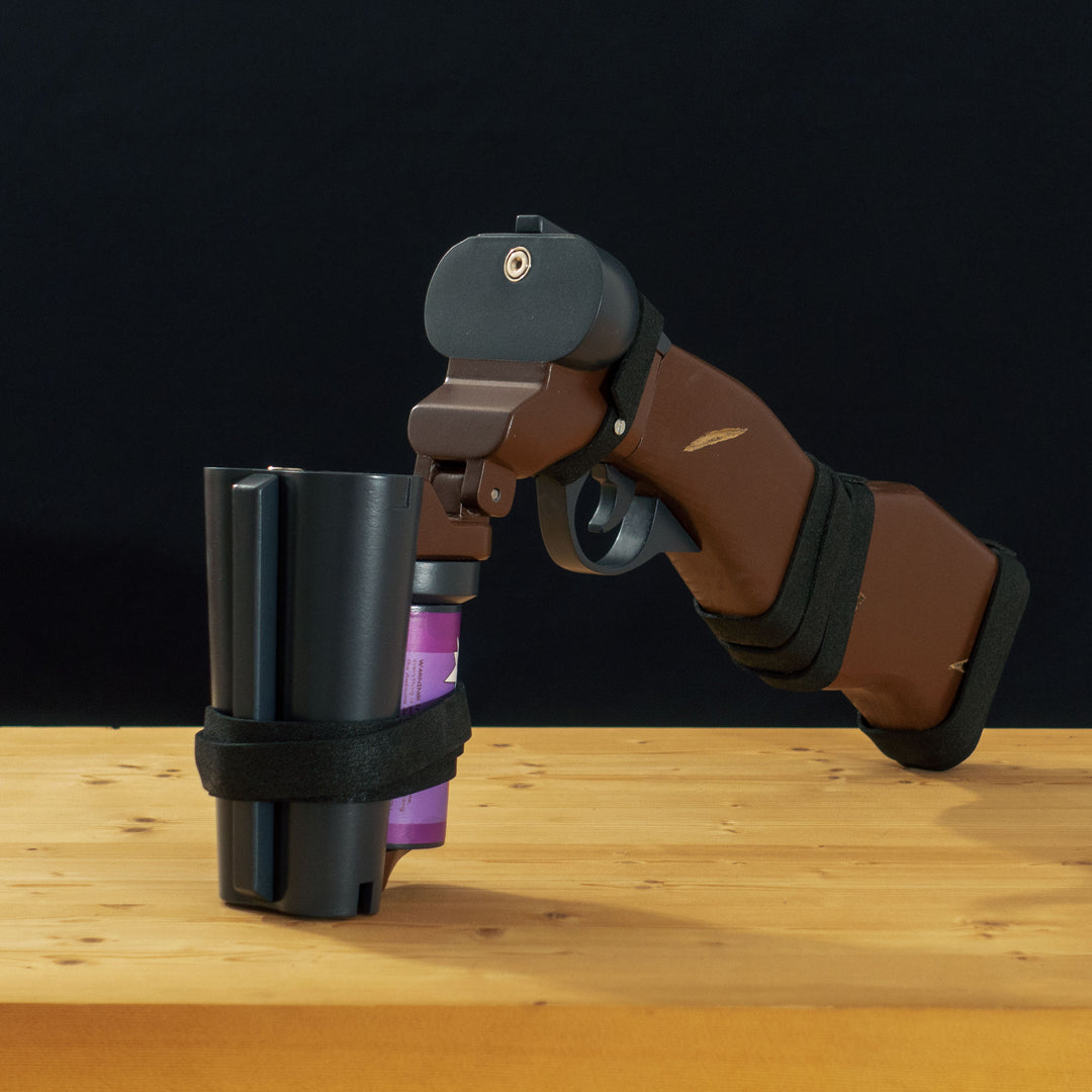 A TF2 Scout Soda Popper with moving parts, fake cartridges that slot in and wooden element! 
