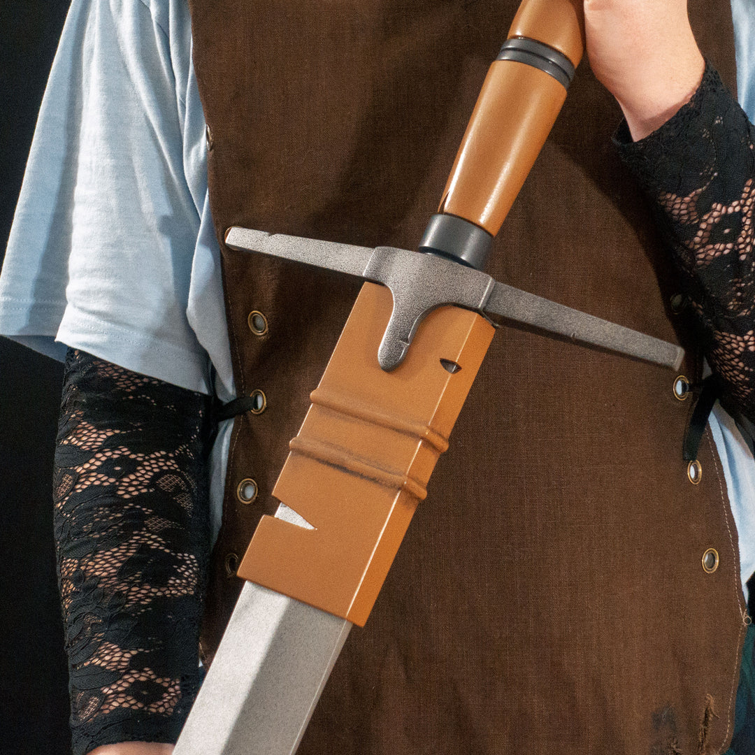 A TF2 Demoman Eyelander prop for cosplay or collection with or without blood and purple sheen! Full scale dull sword with a historically accurate weight.