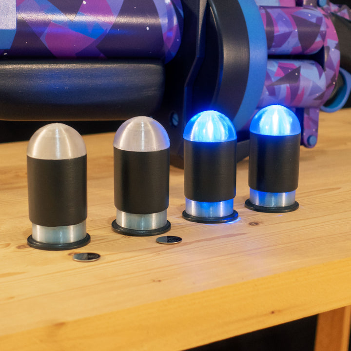 A 1:1 Pipe Launcher replica from TF2 with moving parts AND the Frozen Aurora skin to serve as either cosplay or collection prop with glowing pipe "pills" projectiles grenade!