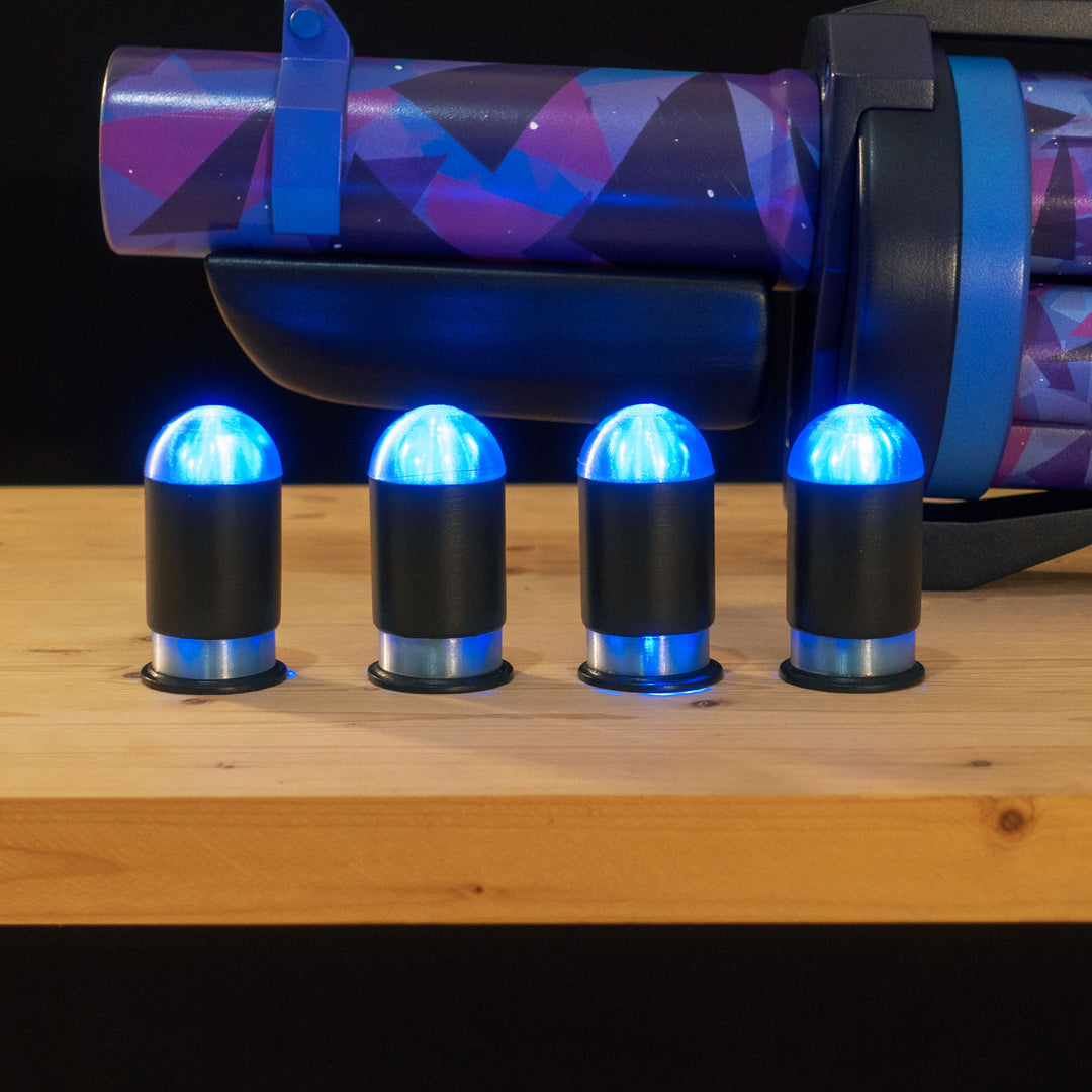 A 1:1 Pipe Launcher replica from TF2 with moving parts AND the Frozen Aurora skin to serve as either cosplay or collection prop with glowing pipe "pills" projectiles grenade!