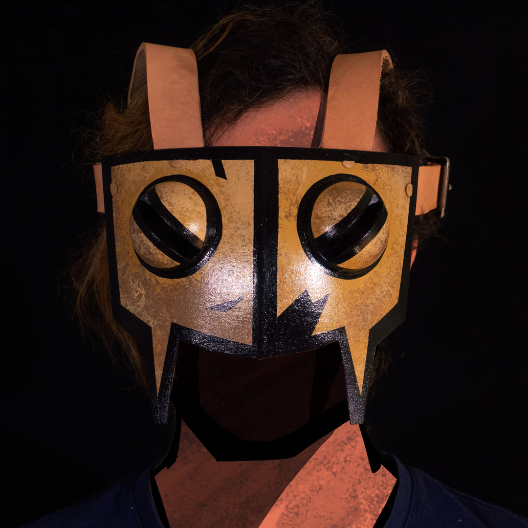 A Leper Mask cosplay prop from Darkest Dungeon! Comes with various kind of straps or none in many colour variants!