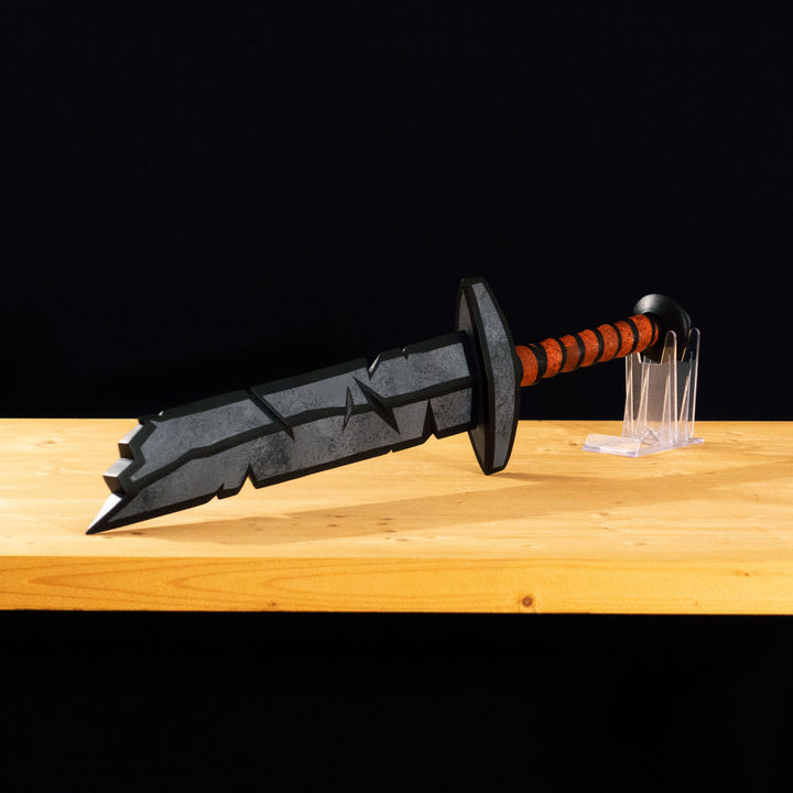A Leper Sword cosplay prop from Darkest Dungeon with the cell-shadded look!