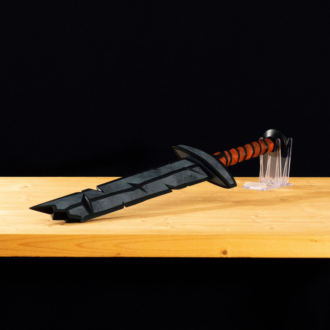 A Leper Sword cosplay prop from Darkest Dungeon with the cell-shadded look!