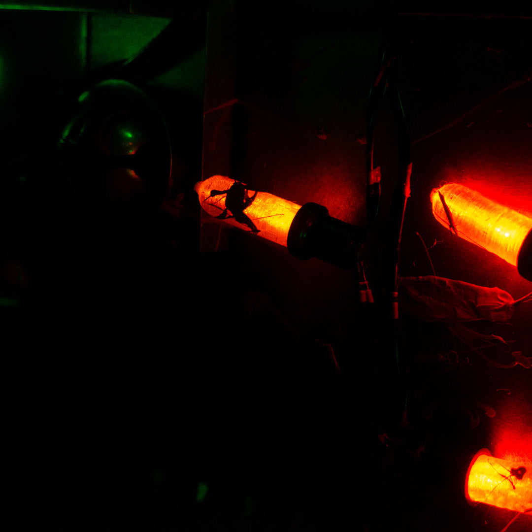 A TF2 Medic Bone Saw cosplay prop with a metal paint job! Comes in Festive and bloodied version!