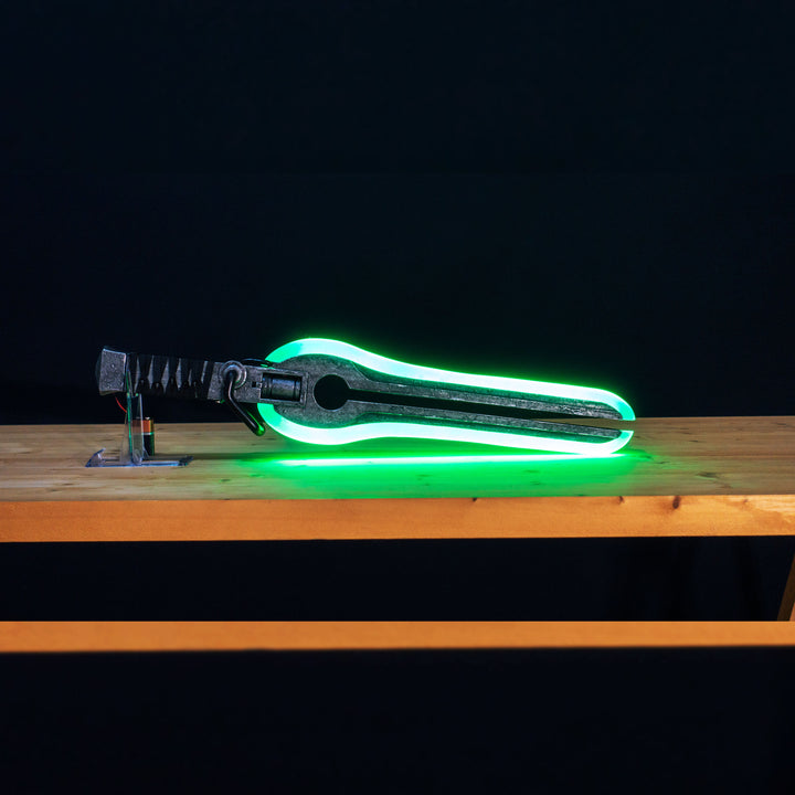 The wonderful glowing cut-through-anything-blade, aka known as the Plasma Cutter from the Outer Worlds, is now available in all colours combined! Pop a battery in the handle and it's game time!