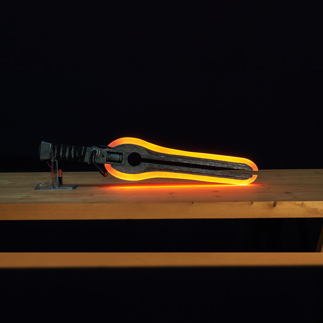 The wonderful glowing cut-through-anything-blade, aka known as the Plasma Cutter from the Outer Worlds, is now available in all colours combined! Pop a battery in the handle and it's game time!