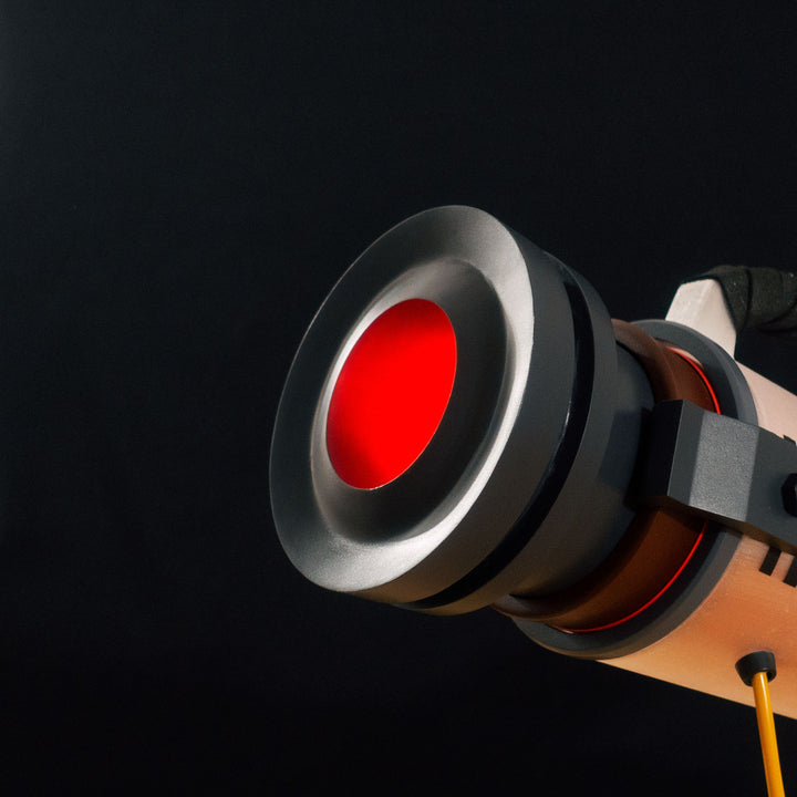 A TF2 Medic Qui-Fix cosplay prop that has two light function for its glowing barrel that is feature in Meet the Real Medic.