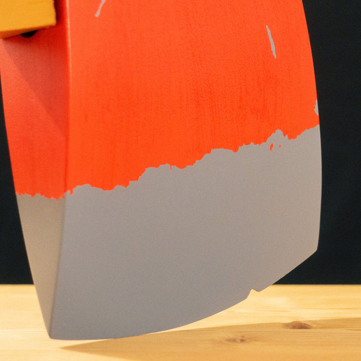 A TF2 Pyro Fire Axe cosplay prop with a wooden handle!