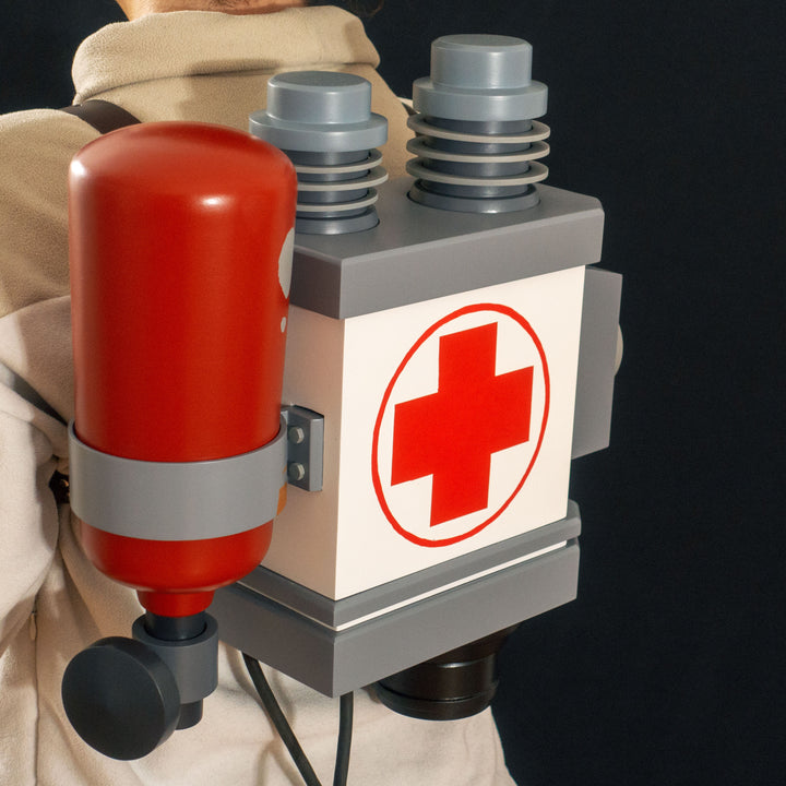 A TF2 Medic Backpack as cosplay prop ready to be worn with leather straps! 