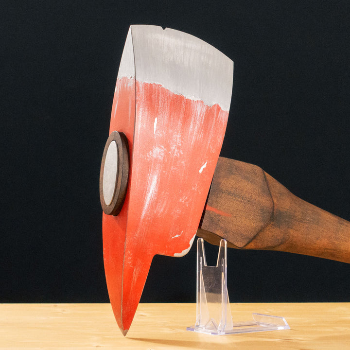 A TF2 Pyro Fire Axe cosplay prop with a Metal paint job