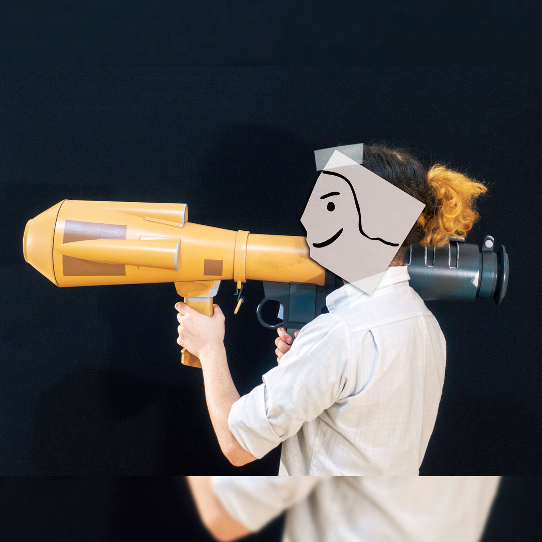 A TF2 Soldier The Original Rocket launcher cosplay prop! Full scale with a steel frame.
