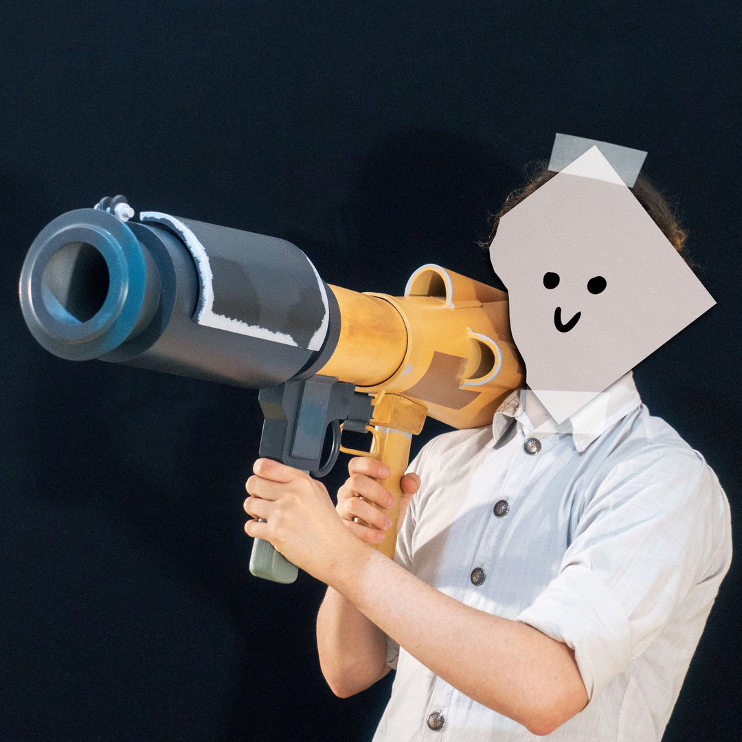A TF2 Soldier The Original Rocket launcher cosplay prop! Full scale with a steel frame.