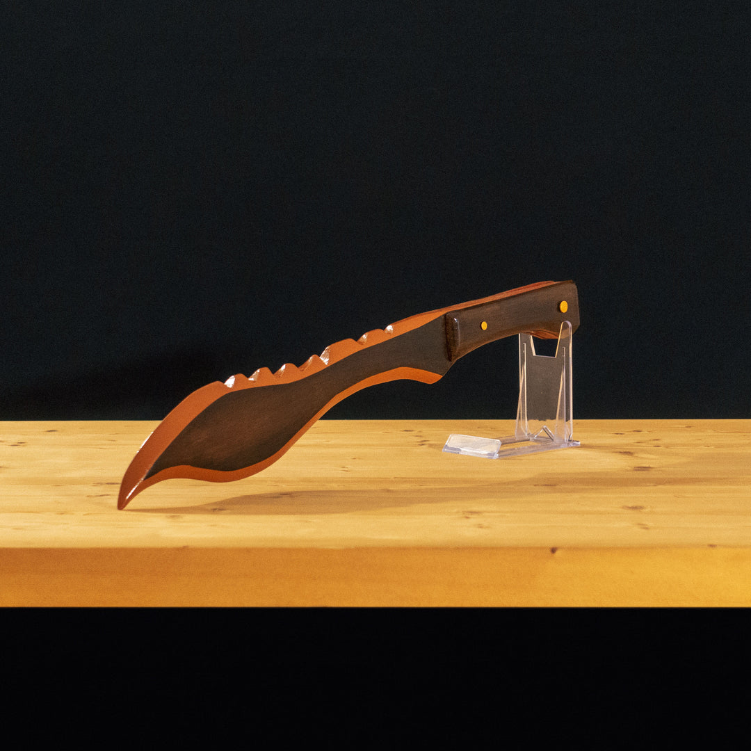 A TF2 Sniper Wooden kukri cosplay prop! Finished with glossy clear coat like in-game!