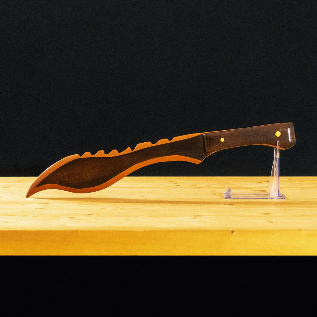 A TF2 Sniper Wooden kukri cosplay prop! Finished with glossy clear coat like in-game!