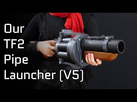 A TF2 Demoman Pipe Launcher prop with moving parts for cosplay or collection! Has the fake glowing projectiles available!  