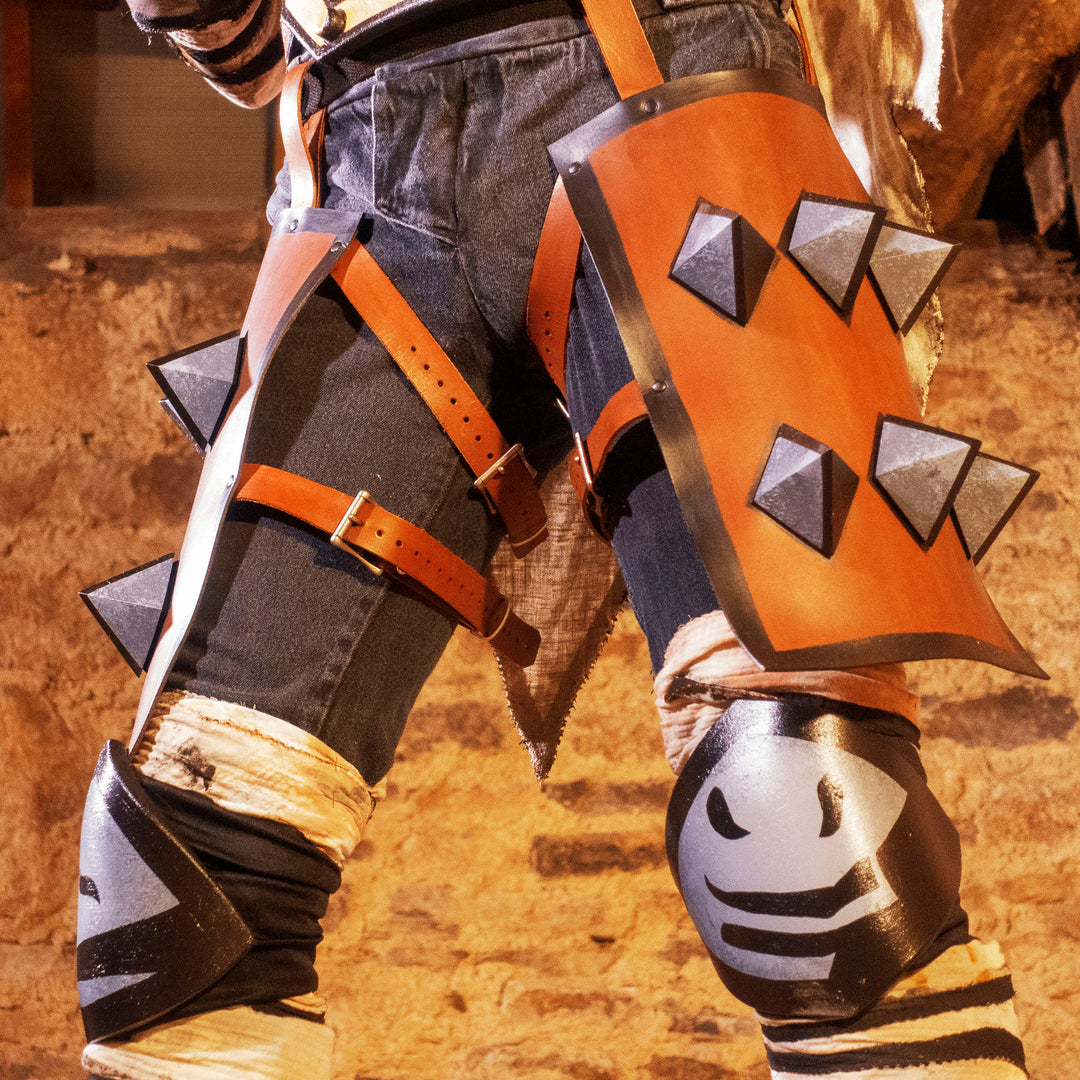 A full Leper cosplay bundle from Darkest Dungeon! Includes the Chest Armour, Wadders, Knee pads, Bandages, Cloak and Sword all with the cell-shadded look!