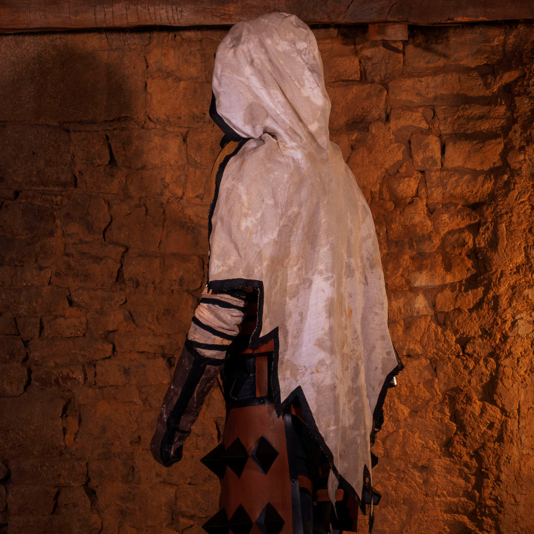 A full Leper cosplay bundle from Darkest Dungeon! Includes the Chest Armour, Wadders, Knee pads, Bandages, Cloak and Sword all with the cell-shadded look!