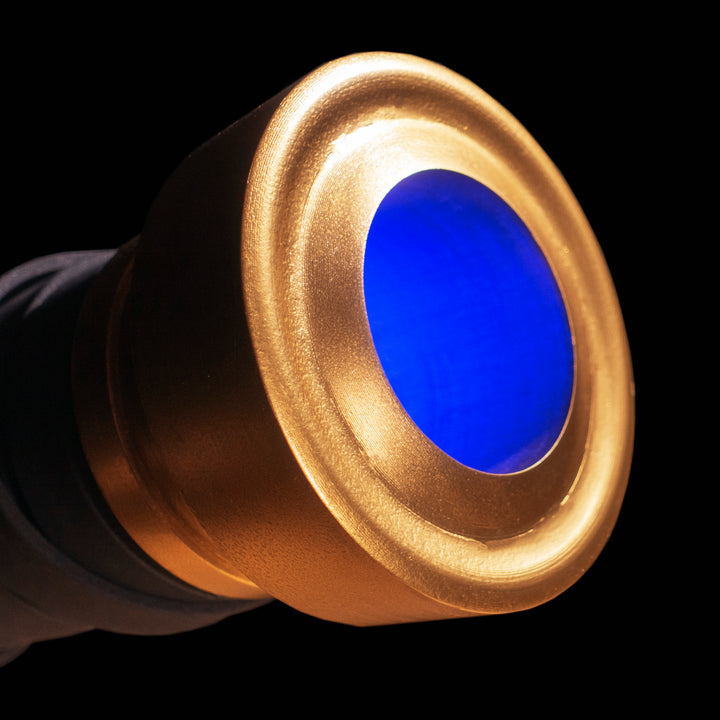 A TF2 Medic Australium Medigun prop for cosplay or collection with a glowing barrel!