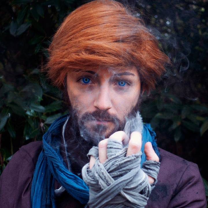 Full set of Caleb Widogast' Cosplay from Critical Role Campaign 1! Includes the level 1: Fur Coat, Scarf, Undercoat, Bandages with the Spell book Holster being an option! Either all clean or weathered.