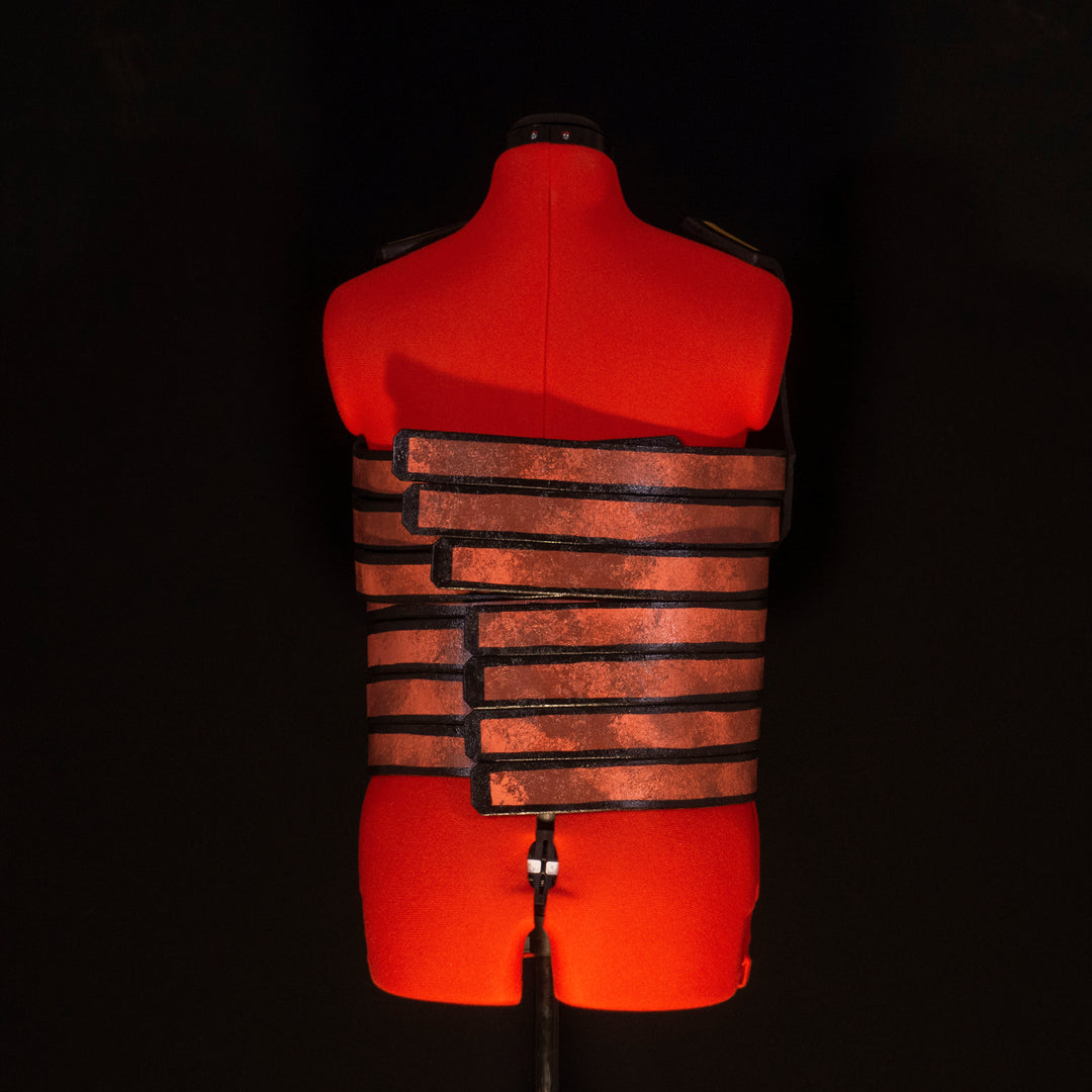 Our Leper Chest Plate Armor from Darkest Dungeon made out of foam, one size fit all but we work with custom measurements too. Comes with the whole desaturated and cell shaded look!