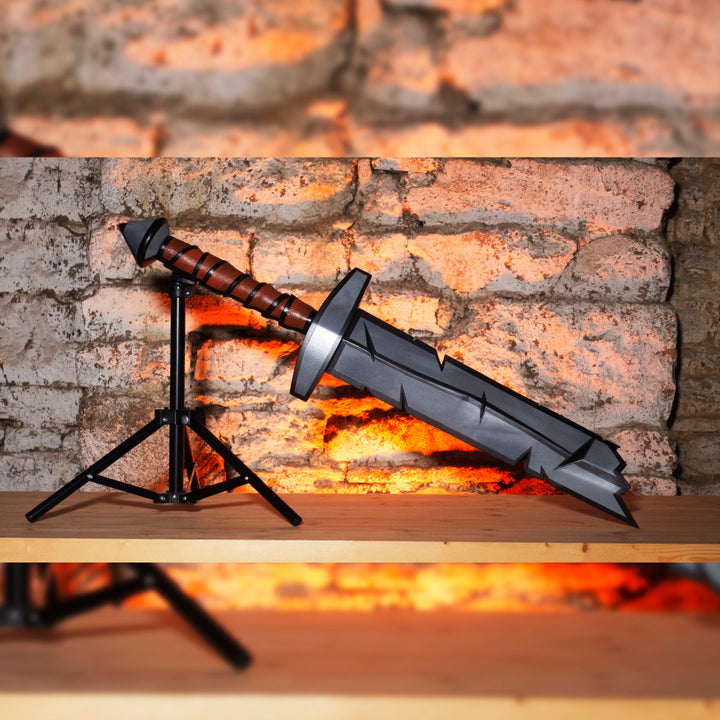 A Leper Sword cosplay prop from Darkest Dungeon with the cell-shadded look!