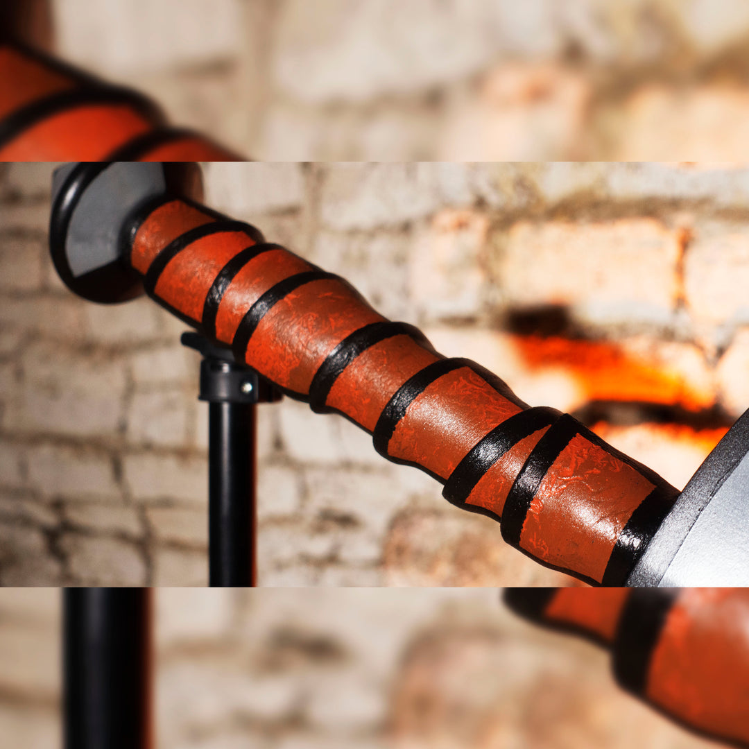 A Leper Sword cosplay prop from Darkest Dungeon with the cell-shadded look!