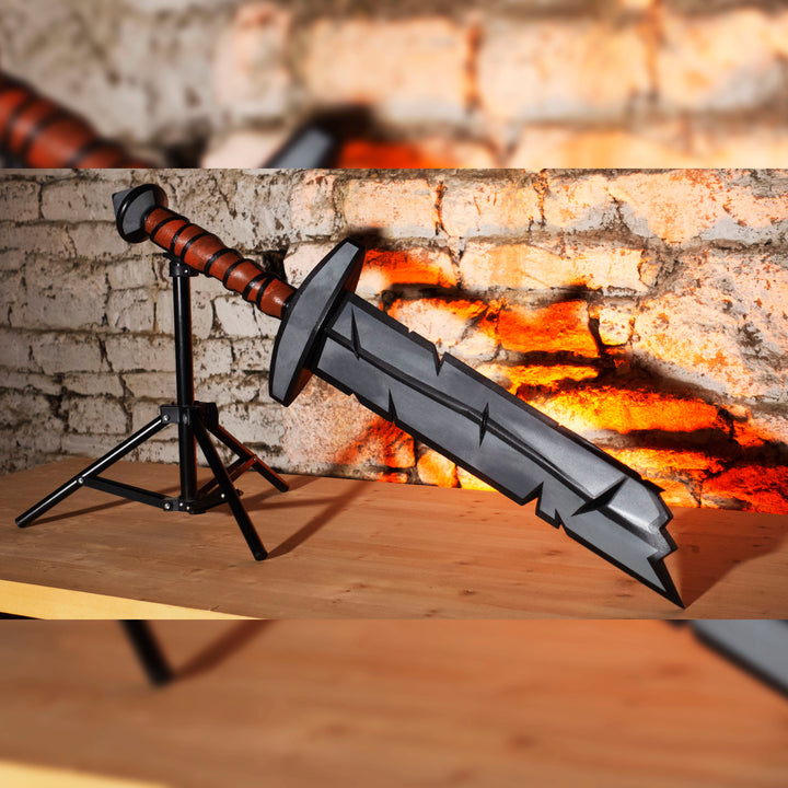 A Leper Sword cosplay prop from Darkest Dungeon with the cell-shadded look!