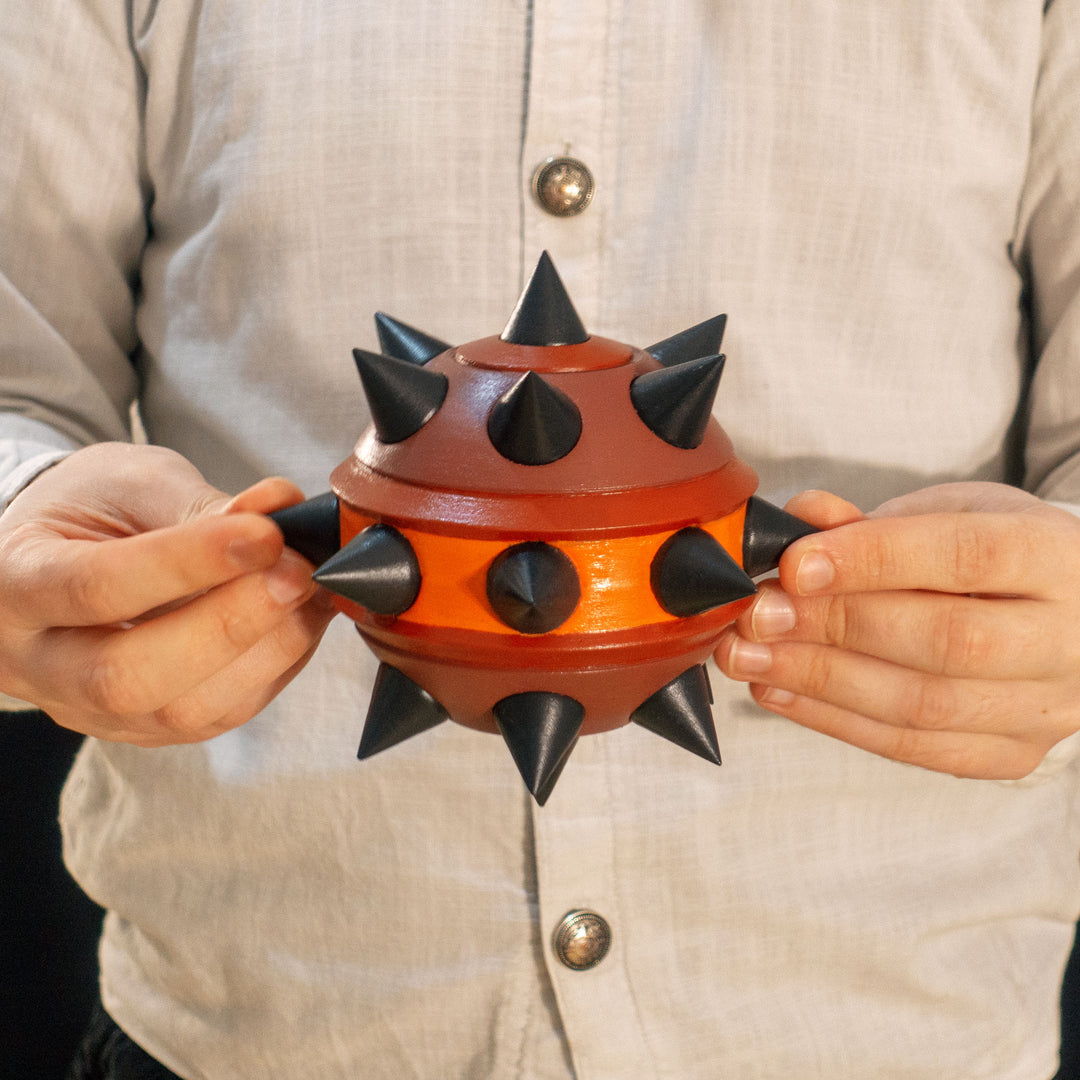 A TF2 Demoman Sticky Launcher cosplay prop with moving parts, wooden elements and a sticky!