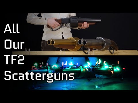 A TF2 Scout Scattergun cosplay prop with a metal paint job. Comes in Festive too!